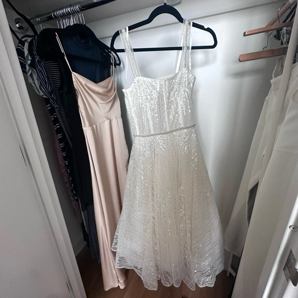 Never Worn Elegant White Midi Dress - Picture 4 of 4